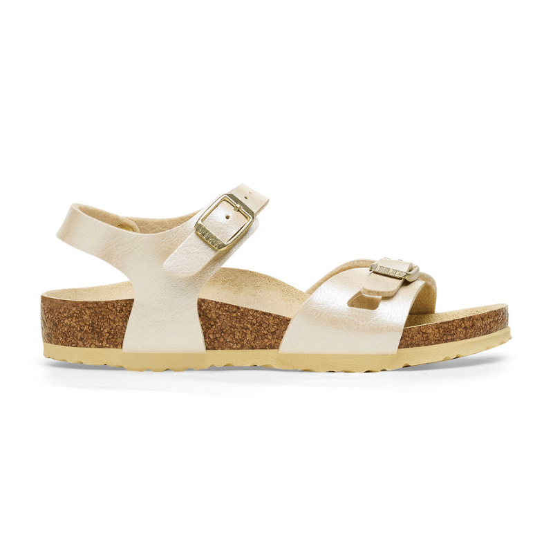 BIRKENSTOCK RIO KIDS GRACEFUL PEARL WHITE BIRKO FLOR