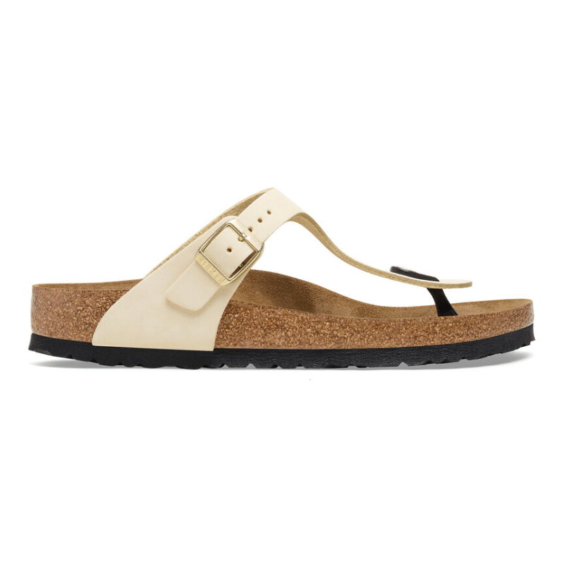 BIRKENSTOCK GIZEH ECRU NUBUCK LEATHER