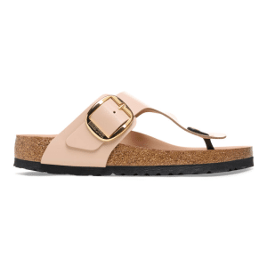 BIRKENSTOCK GIZEH BIG BUCKLE SHINE NEW BEIGE NATURAL LEATHER