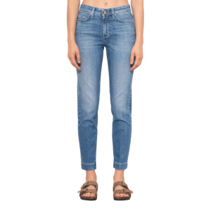 DON THE FULLER JEANS BORDEAUX SLIM MIDBLUE