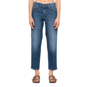 DON THE FULLER JEANS DONNA STRAIGHT MODELLO MANILA BLUEBLACK