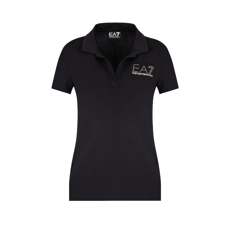 EA7 WOMAN JERSEY POLO SHIRT 7W000266 BLACK