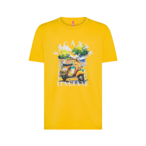 SUN 68 T-SHIRT UOMO PRINTED BEACH S/S