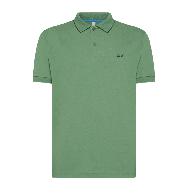 SUN 68 POLO UOMO SMALL STRIPES ON COLLAR S/S