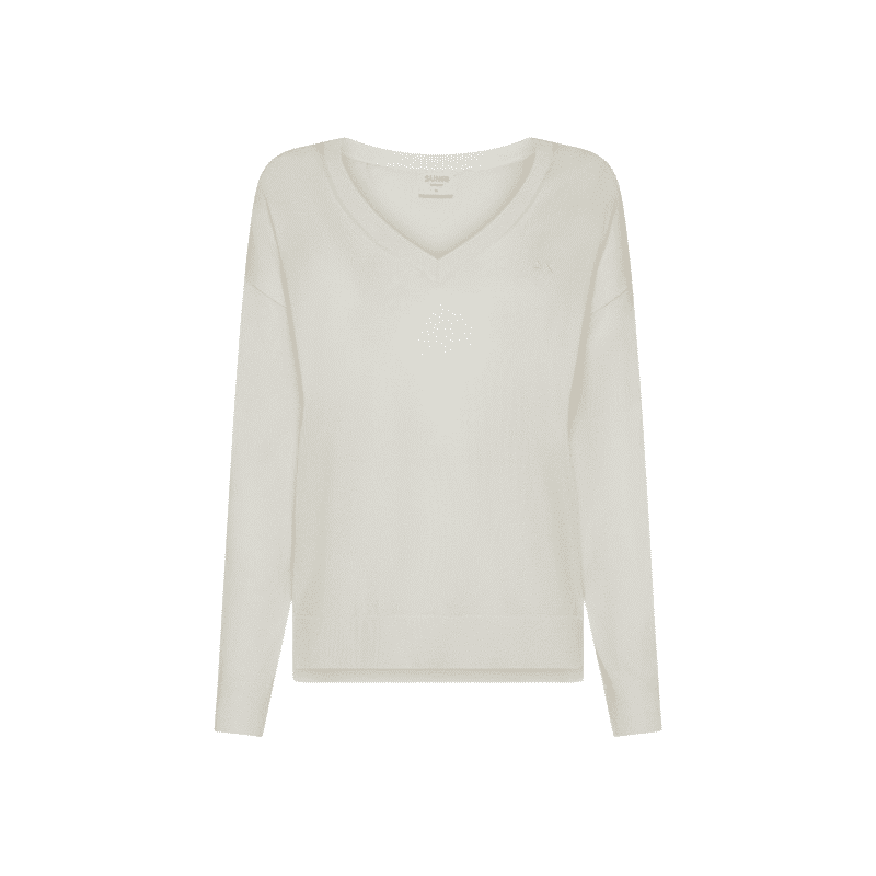 Maglietta Con Doppio Scollo A V In Jersey Di Viscosa Crêpe - Bleu