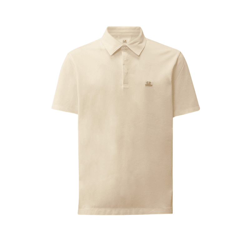 C.P. COMPANY STRETCH PIQUET LOGO POLO