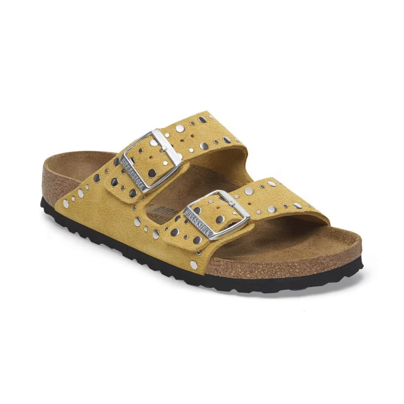 birkenstock Arizona Rivet ochre, Suede Leather - Calz. S