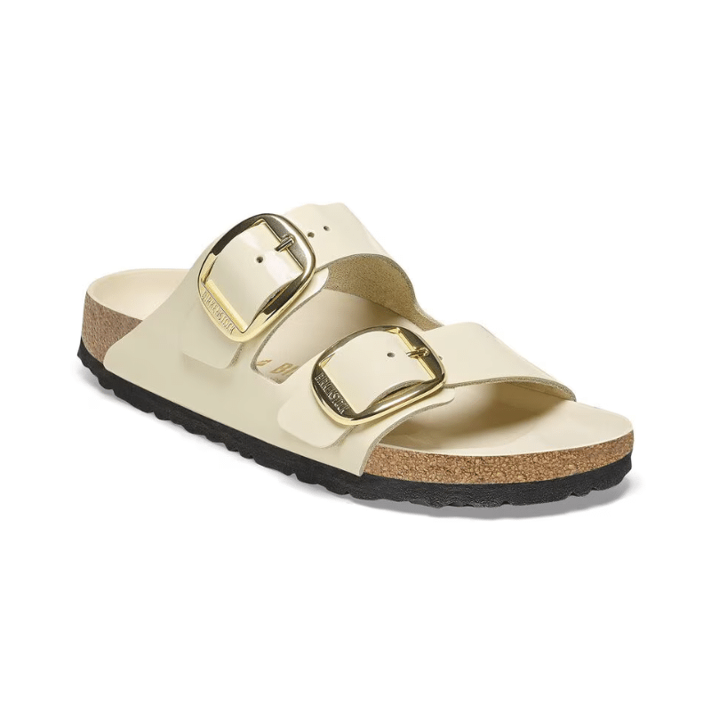 birkenstock Arizona Big Buckle shine ecru, Natural Leather - Calz. S