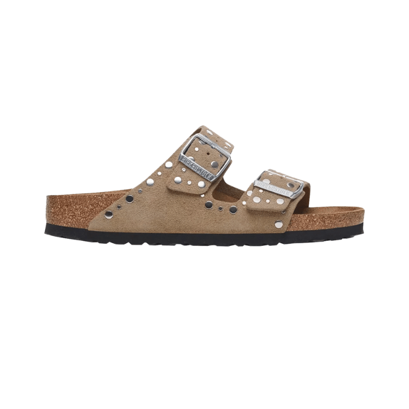 birkenstock Arizona Rivet taupe, Suede Leather - Calz. S