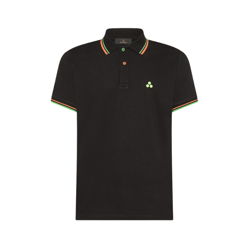 PEUTEREY POLO UOMO IN PIQUE DI COTONE CON INSERTI FLUO NEW SELANDINA STR 03
