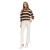 Brown/ivory silk