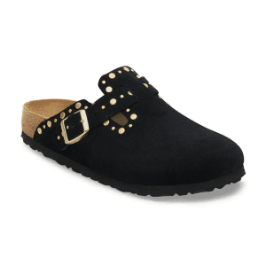 BIRKENSTOCK scarpe donna boston rivet black, suede leather
