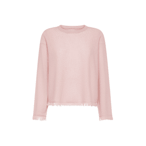 SUN 68 MAGLIA DONNA GIROCOLLO IN LANA E CASHMERE CON FRANGE