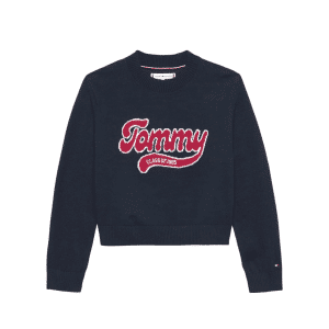 TOMMY HILFIGER FELPA BAMBINA GIROCOLLO CON LOGO