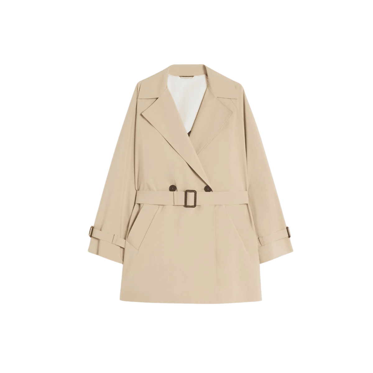 WEEKEND MAX MARA TRENCH CORTO IN TELA ANTIGOCCIA OVATTA