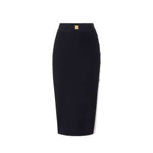 ELISABETTA FRANCHI Gonna in maglia con bande in viscosa lucida GK27S61E2