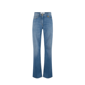 ELISABETTA FRANCHI Jeans a palazzo con dettaglio logo PJ21I61E2