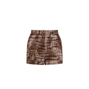 ELISABETTA FRANCHI Shorts in jersey leggero con stampa alligatore SH00361E2