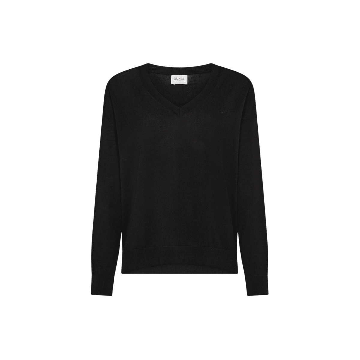 SUN 68 MAGLIA DONNA CON SCOLLO A V IN VISCOSA