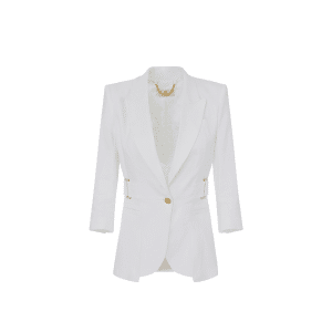 ELISABETTA FRANCHI GIACCA IN MISTO LINO GI23662E2