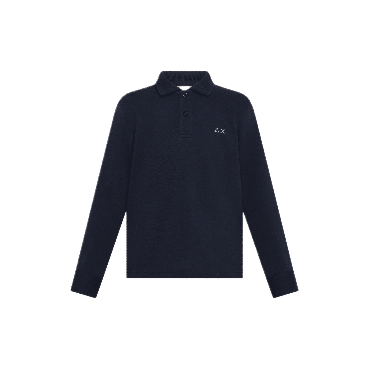 SUN 68 POLO BAMBINO MANICA LUNGA IN PIQUET DI COTONE CON PATCH
