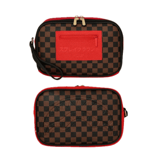 SPRAYGROUND RED REDEMPTION TOILETRY BRICK