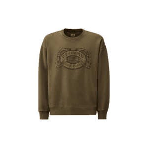 C.P. COMPANY SWEATSHIRTS CREW NECK IN DIAGONAL FLEECE