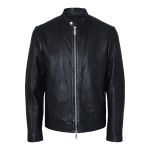 SELECTED ARCHIVE CLASSIC LEATHER JACKET BLACK
