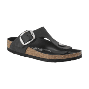 Birkenstock Gizeh Big Buckle black, Oiled Leather - Calz. N