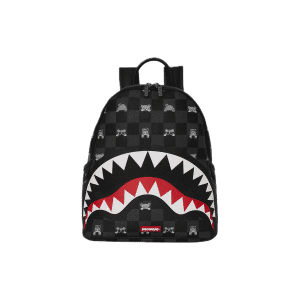 SPRAYGROUND GRAY PEEKING CHARACTER CHECK SAVAGE BACKPACK