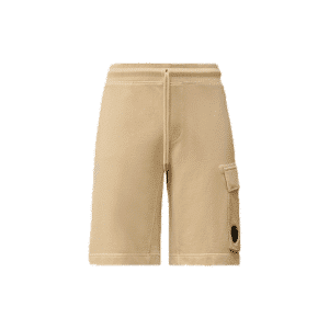 C.P. COMPANY COTTON DIAGONAL FLEECE CARGO SWEATSHORTS