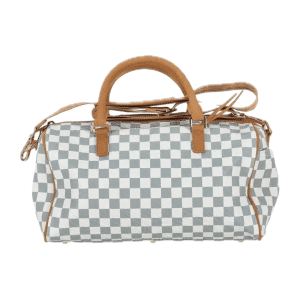 SPRAYGROUND GRAFF EMBOSSED CREAM CHECK MINI DUFFLE