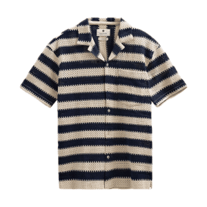 ANERKJENDT AKLEANDER STRIPE LACE SS SHIRT