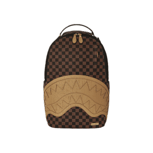 SPRAYGROUND EMBOSSED CHECK BROWN BACKPACK