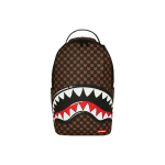 SPRAYGROUND SHARKS IN PARIS WTF BUBBLE BROWN CHECK BACKPACK