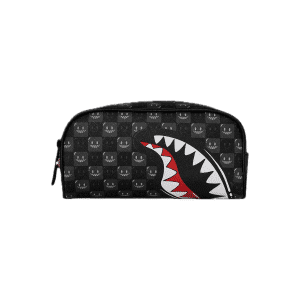 SPRAYGROUND SHARKS IN PARIS WTF BUBBLY BLACK CHECK POUCH