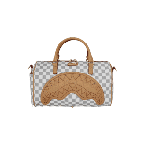 SPRAYGROUND EMBOSSED CREAM CHECK MINI DUFFLE