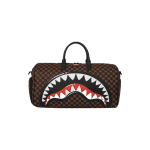 SPRAYGROUND SHARKS IN PARIS WTF BUBBLE BROWN CHECK DUFFLE