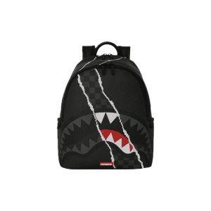 SPRAYGROUND CENTER RIP REVEALING GRAY CHECK SAVAGE BACKPACK