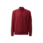 C.P. COMPANY LAMBSWOOL GRS HALF ZIP SWEATER