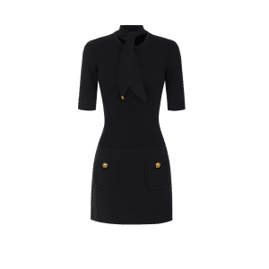 ELISABETTA FRANCHI ABITO MINI IN MAGLIA CON BOTTONI AM04S66E2