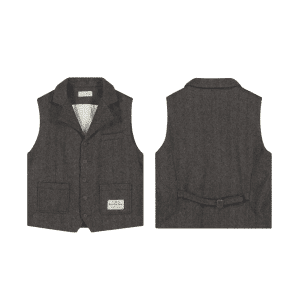 TELA GENOVA ANGELO GILET HARRINGBONE