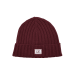 C.P. COMPANY EXTRAFINE	MERINO	WOOL	LOGO	BEANIE