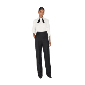 ELISABETTA FRANCHI BLUSA IN GEORGETTE CON CRAVATTINO CA17866E2