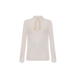 ELISABETTA FRANCHI CAMICIA IN GEORGETTE CON LOGHI GIOIELLO CA19466E2
