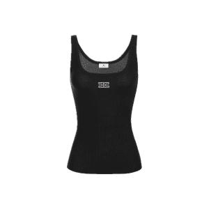 ELISABETTA FRANCHI CANOTTA IN MAGLIA A COSTINE TK03B66E2