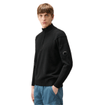 C.P. COMPANY LAMBSWOOL GRS HALF ZIP SWEATER